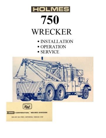 This wrecker is listed on eBay with a current bid price of just over 3,000 but the reserve hasnt been met. . Holmes 750 wrecker manual